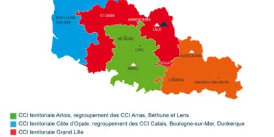 Карта на Франция Лил област